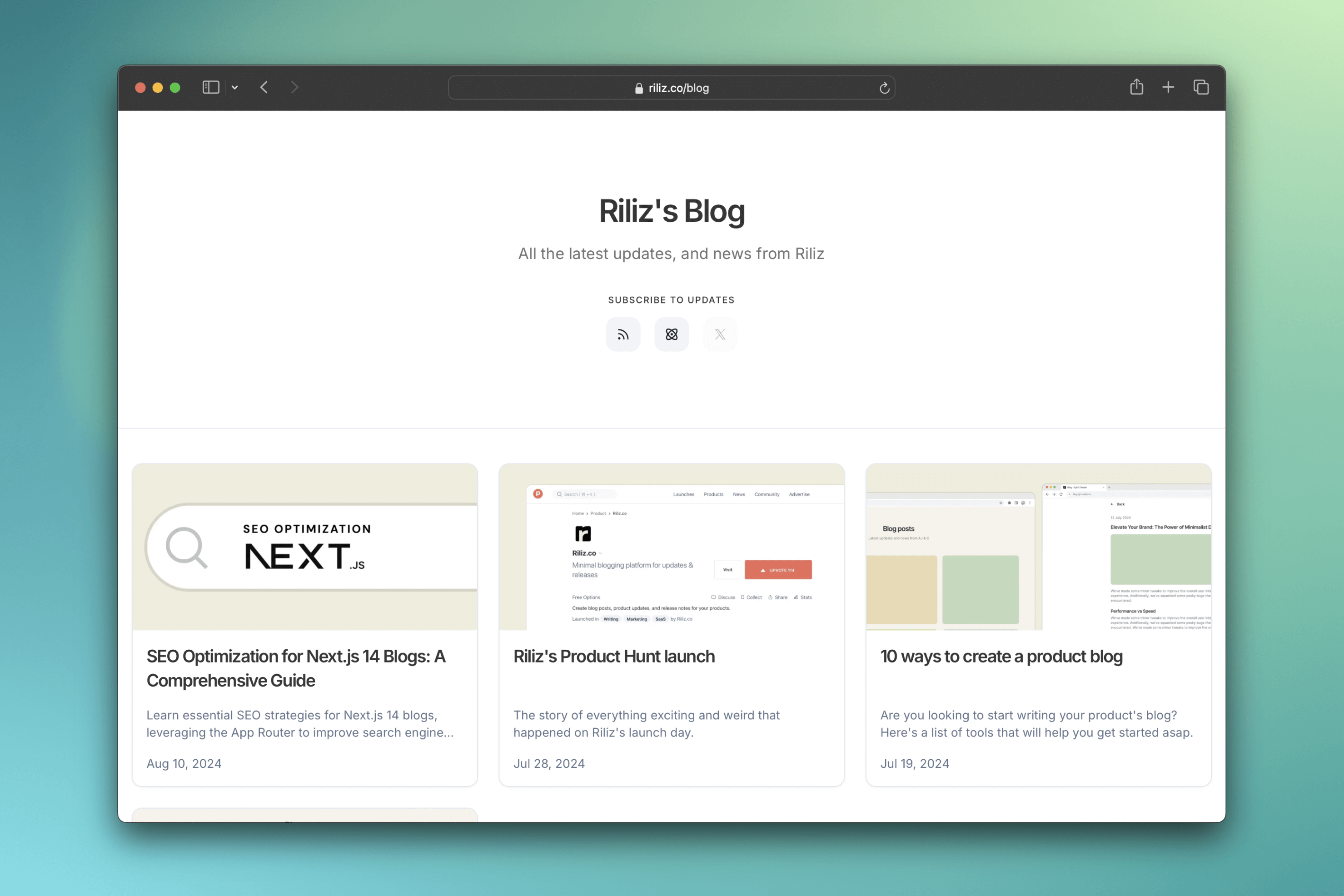 User facing blog